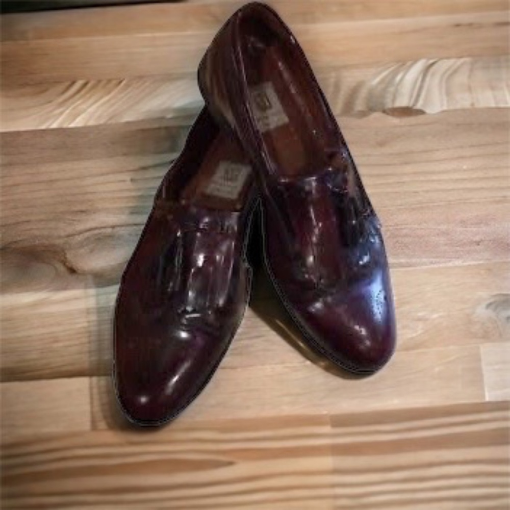 CLEARANCE Bruno Magli Men’s Cordovan Leather Shoes Kiltie Wingtips Loafers 9.5 M